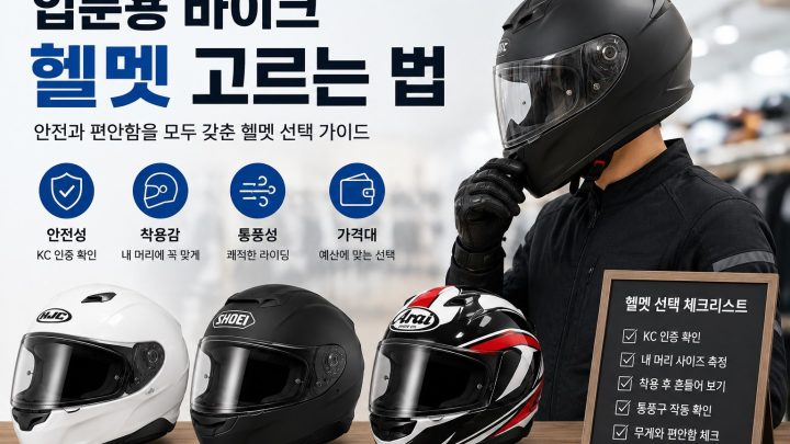 입문용 바이크 헬멧 고르는 법｜머리에 맞는 헬멧을 찾는 기준 기사 대표 이미지