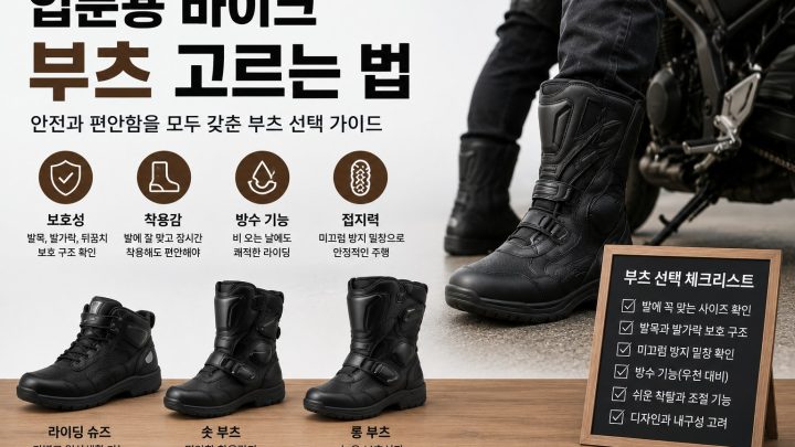 입문용 바이크 부츠 고르는 법｜발에 맞는 부츠를 찾는 기준 기사 대표 이미지