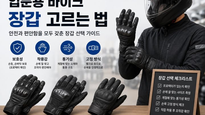 입문용 바이크 장갑 고르는 법｜손에 맞는 장갑을 찾는 기준 기사 대표 이미지