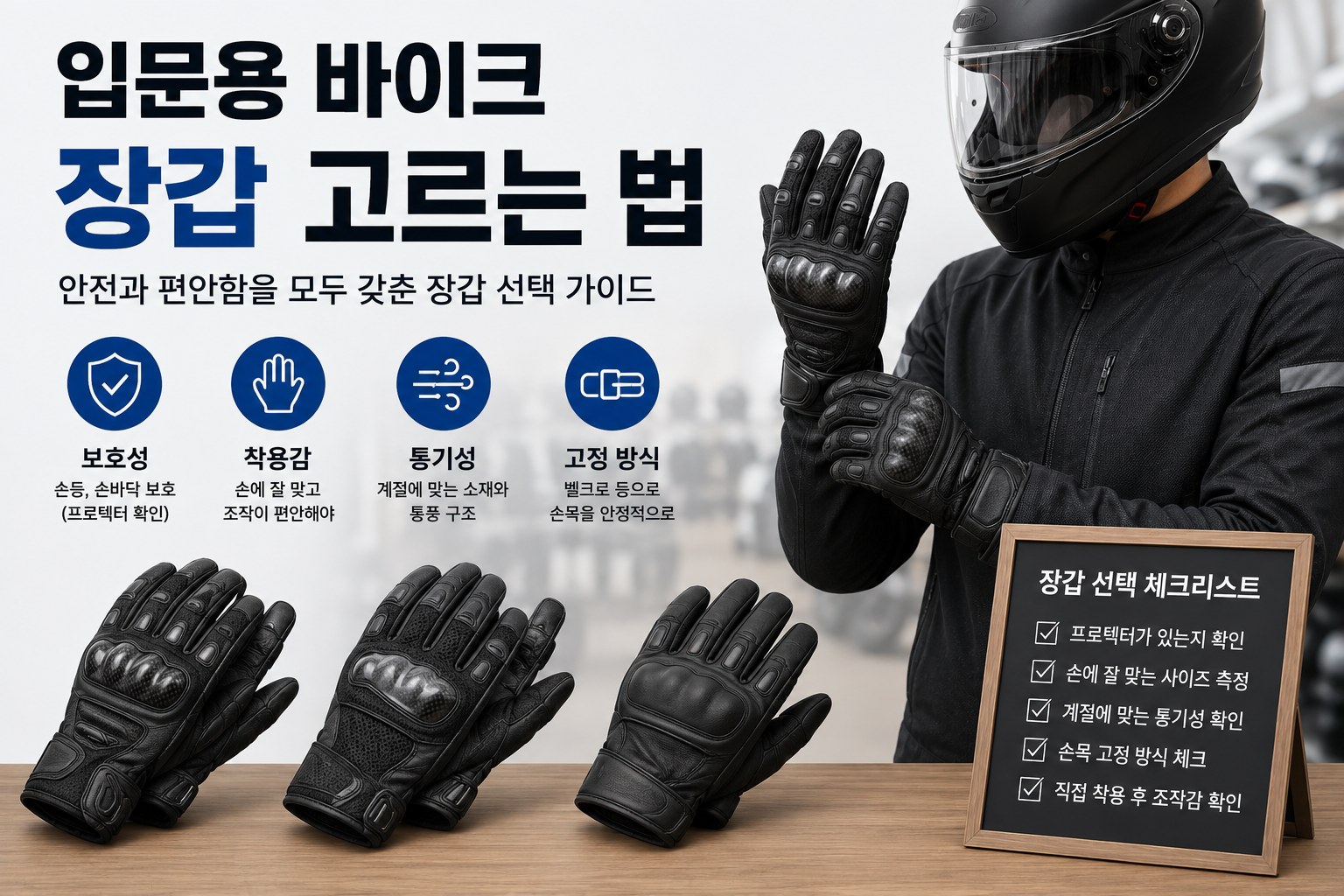 입문용 바이크 장갑 고르는 법｜손에 맞는 장갑을 찾는 기준 기사 대표 이미지