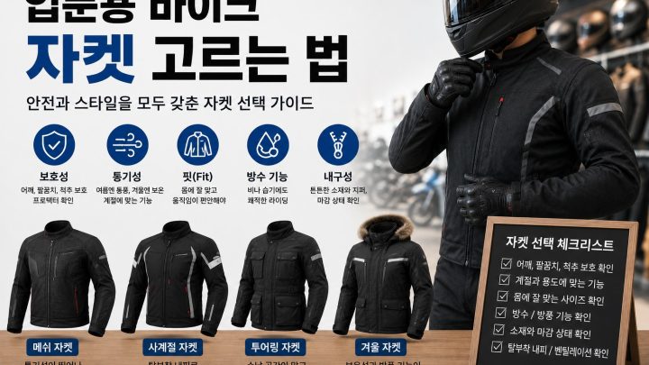 입문용 바이크 재킷 고르는 법｜핏과 계절에 맞춰 고르는 기준 기사 대표 이미지